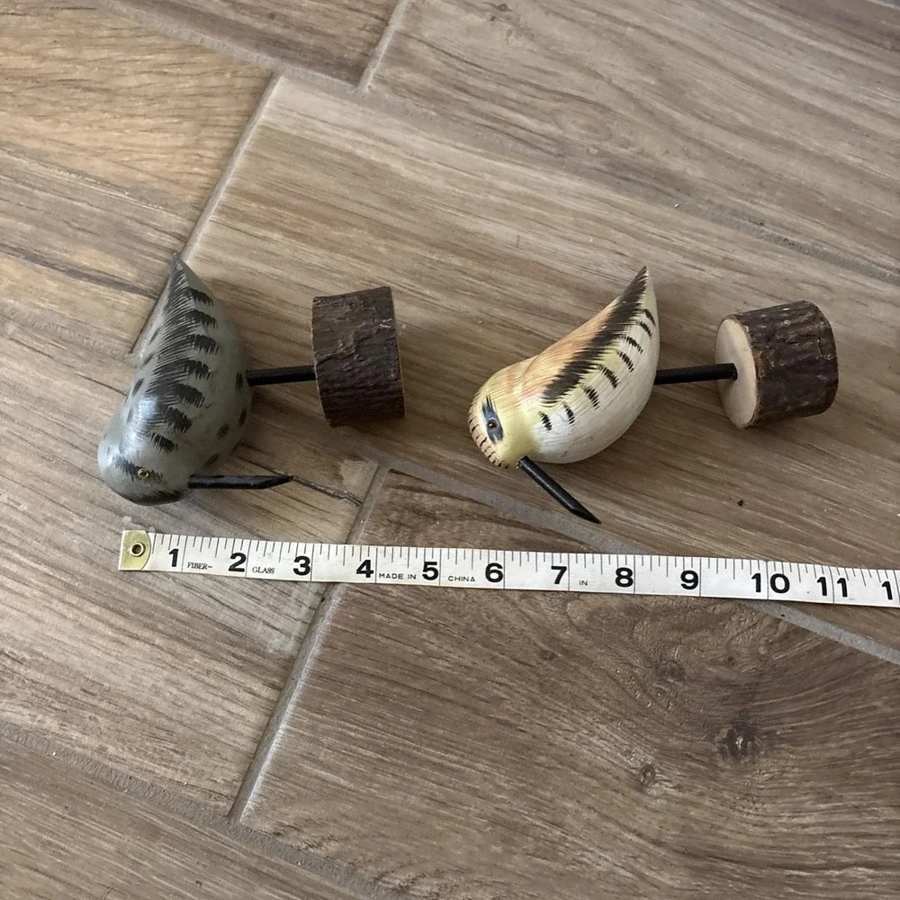 Set Rare Heritage Mint Carved Wooden Birds Decorative‎ Decoy